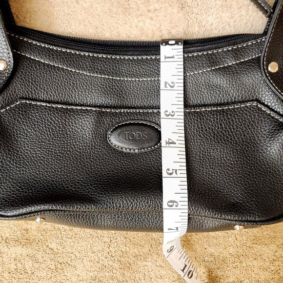 Tod's Black Leather 2Way Adjustable Shoulder Strap Micro Handbag Bag Purse - Picture 11 of 16